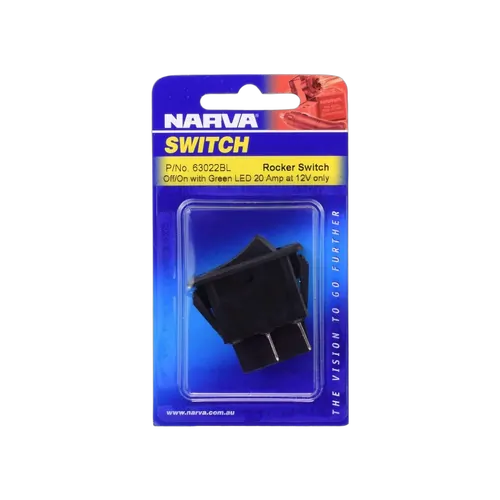 Narva Off/On Rocker Switch With Green LED