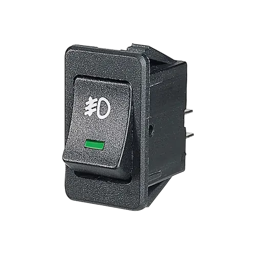 Narva Off/On Rocker Switch With Green LED & Front Fog Symbol