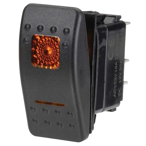 Narva 12 Volt Illuminated Off/On Sealed Rocker Switch (Amber)
