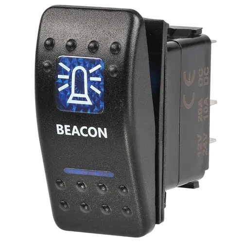 Narva 2 Volt Illuminated Off/On Sealed Rocker Switch With "Beacon" Symbol (Blue)