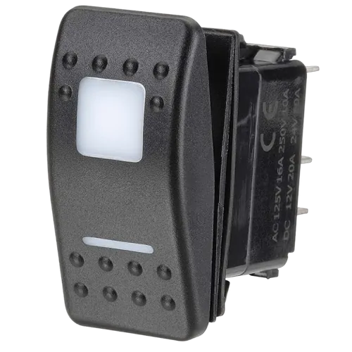 Narva 12/24V Off/Momentary (On) LED Illuminated Sealed Rocker Switch (Red)