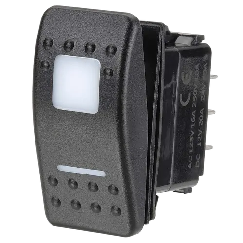 Narva 12/24V On/Off/On LED Illuminated Sealed Rocker Switch (Red)