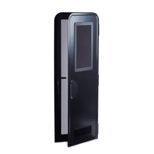 Milenco Columbia Door Medium Black/Black Frame RH (1750 x 622mm). Mil5098