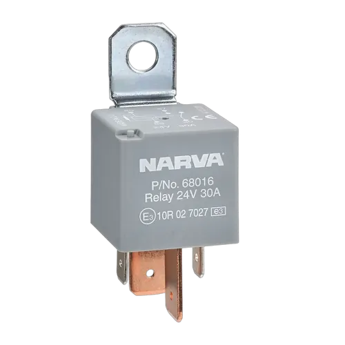Narva 24V 30A Normally Open 4 Pin Relay With Resistor (Blister Pack Of 1)