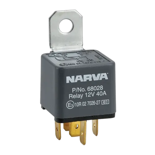 Narva 12V 40A Normally Open 5 Pin Relay With Resistor (Blister Pack Of 1)