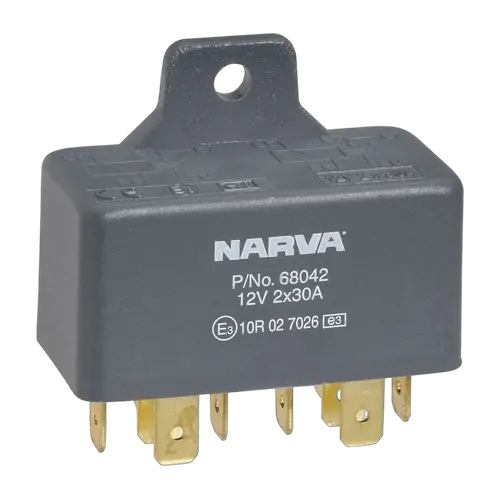 Narva 12V 30A/30A Normally Open 5 Pin Twin Relay