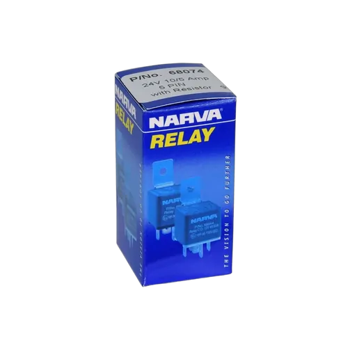 Narva 24V 10A/5A Change-Over 5 Pin Relay With Resistor