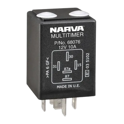 Narva 12V 10A 5 Pin Timer Adjustable Relay (Blister Pack Of 1)