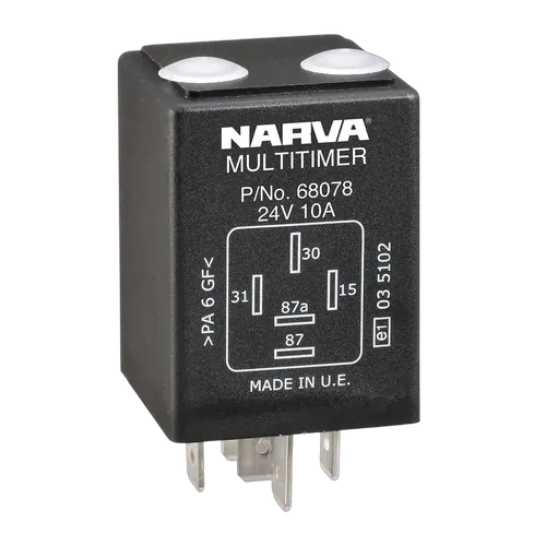 Narva 24V 10A 5 Pin Timer Adjustable Relay (Blister Pack Of 1)
