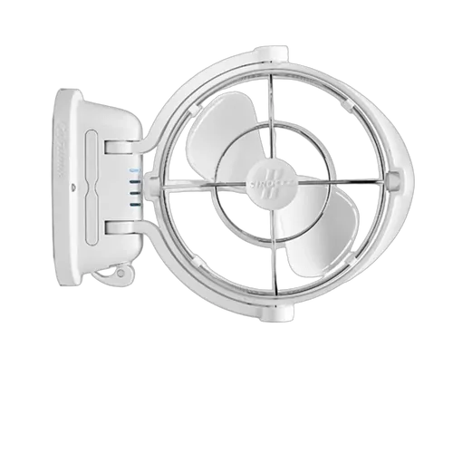 Caframo Sirocco II Fan 12/24v White & Outback Explorer Wheel Chocks Kit