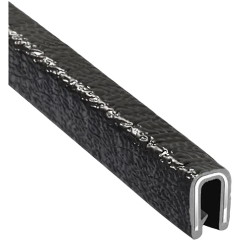 Edge Trim 6.3mm 50m Black PVC - Aluminium