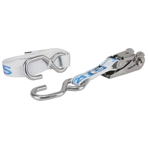Tie Down Ratchet Strap Stainless Steel 25mm 4.3M White