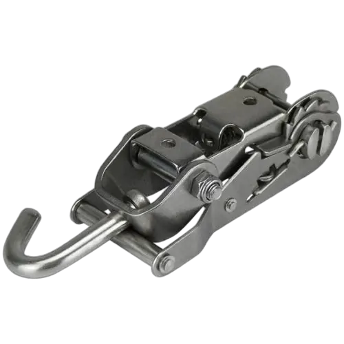 Tie down ratchet only SS with J hook suit 25mm webbing