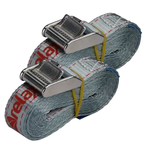 Relaxn Tie Down Endless Stainless Steel Cam Buckle 25mm 3.5M Pair