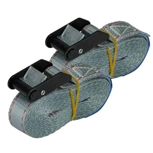 Relaxn Tie Down Endless Cam Buckle Black 25mm 3.5M Pair