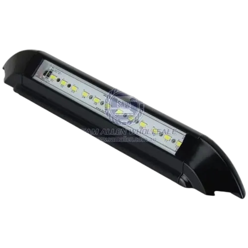 Relaxn 45 Deg LED Alloy Awning Black 12V 12x5630 SMD 243mm