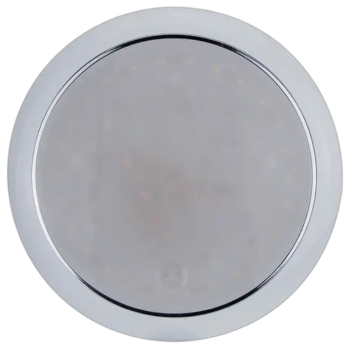 Led Interior Round 130mm (Touch) White / Silver Trim 12/24V