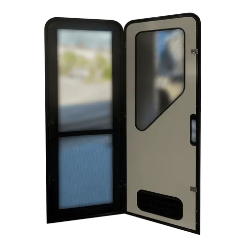 Aussie Traveller Door DC 1623 x 622 Square Top Right Hand Hinge Black