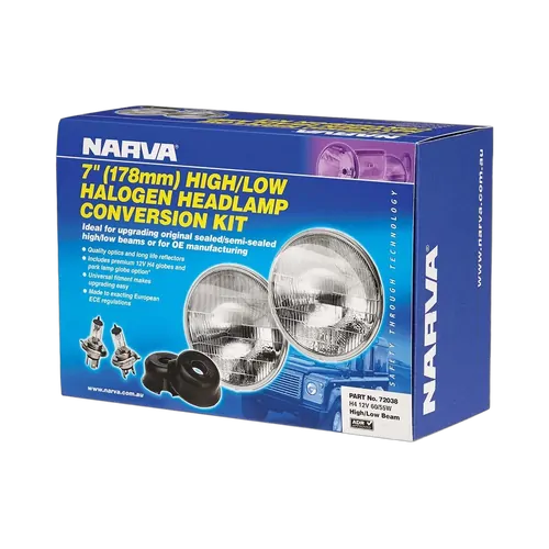 Narva Halogen Headlamp - H4 Conversion Kit - 7'' High/Low Beam
