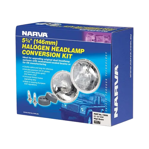 Narva Halogen Headlamp - H1 Conversion Kit - 5 3/4" High Beam Free Form