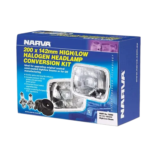 Narva Halogen Headlamp - H4 Conversion Kit - 200 X 142mm High/Low Beam