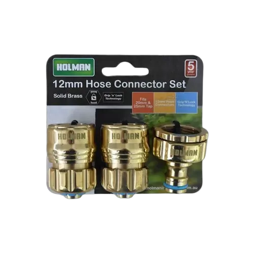 Holman Brass Hose Connector Set 12mm