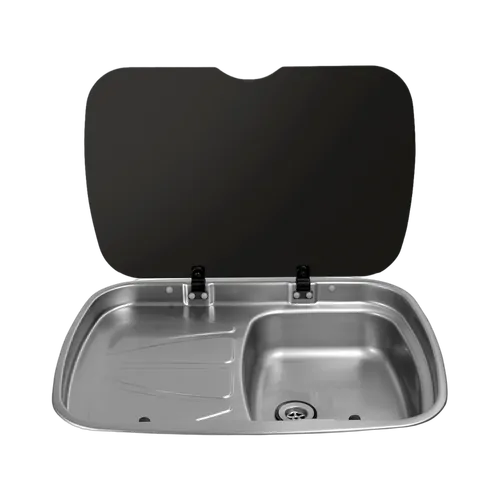 Thetford Spinflo MK3 Argent Sink L/H Drain Tinted Glass