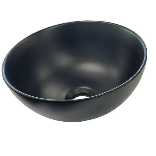 Coast to Coast Ceramic Bathroom Round Basin (320x320x145mm) - Matt Black. W1123B