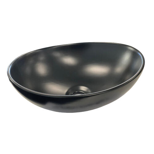Coast to Coast Ceramic Bathroom Oval Basin (405x330x145mm) - Matt Black. W1115B