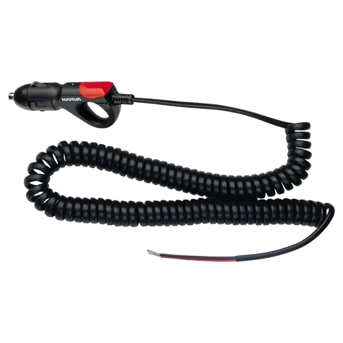 Narva Cigarette Lighter Plug With LED Indicator & Spiral Lead