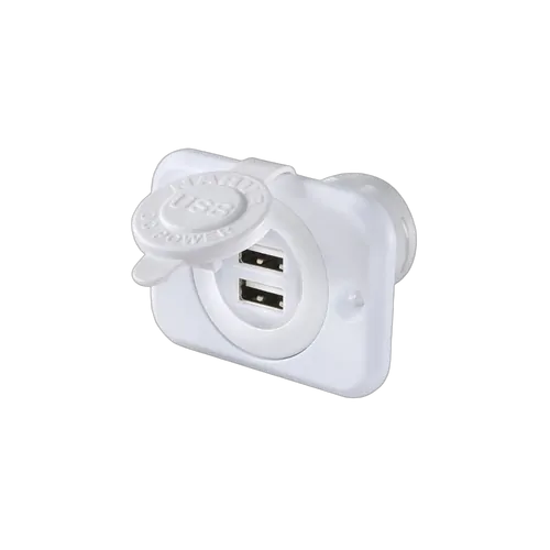 Narva White Dual USB Socket (25 Pack)