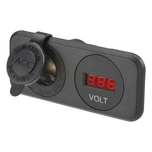 Narva Heavy-Duty Accessory Socket & 12/24V DC LED Volt Meter