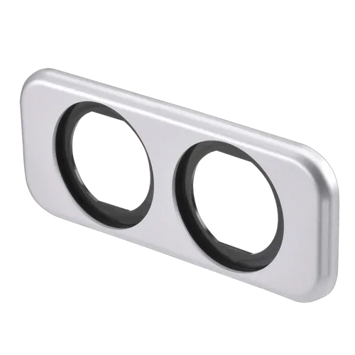 Narva Twin Blank Flush Mount Housing Silver