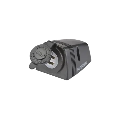 Narva Heavy-Duty Surface Mount Dual USB Socket (Pack Of 25)