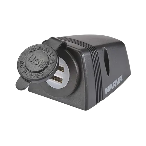 Narva Heavy-Duty Surface Mount Dual USB Socket