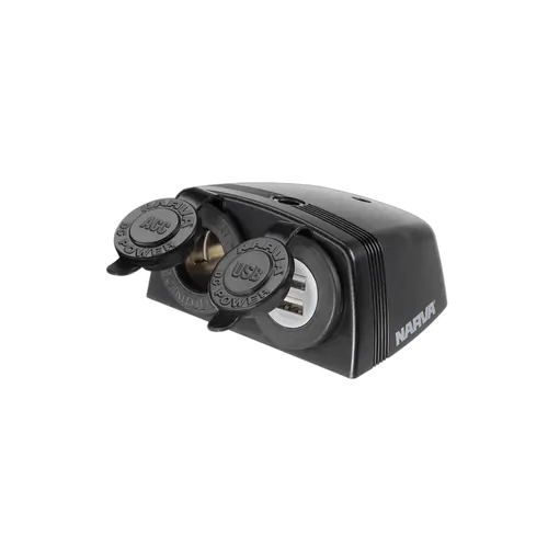 Narva Heavy-Duty Surface Mount Accessory/Dual USB Sockets 25 pack