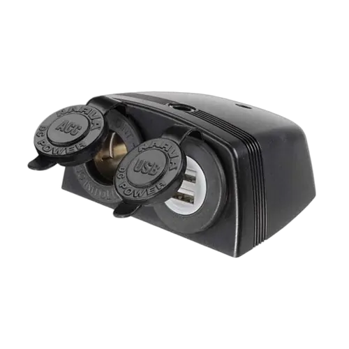Narva Heavy Duty Twin Surface Mount Accessory/Dual Usb Socket
