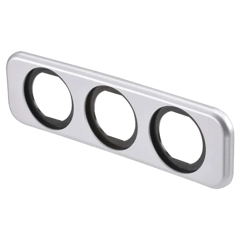 Narva Triple Blank Flush Mount Housing Silver