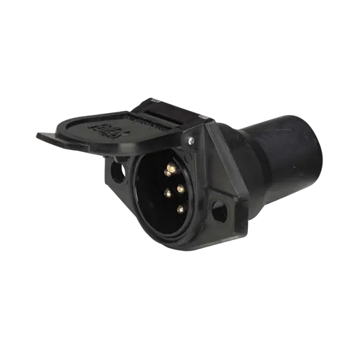 Narva 7 Pin Heavy-Duty Round Nylon Trailer Socket With Rubber Boot