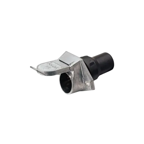 Narva 7 Pin Heavy-Duty Round Metal Trailer Socket With Rubber Boot
