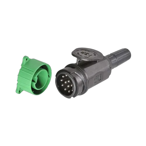 Narva 12 Volt 13 Pin Euro Round Plastic Trailer Plug With Parking Socket