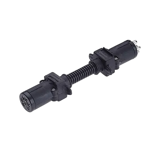 Narva 7 Pin Small Round Socket On Car To 6 Pin Small Round Plug On Trailer