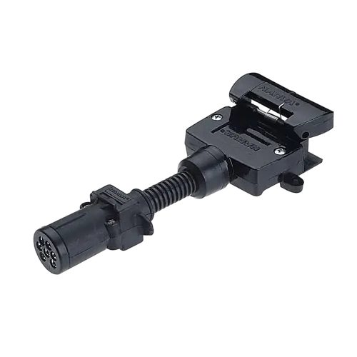 Narva 6 Pin Small Round Socket On Car To 7 Pin Flat Plug On Trailer