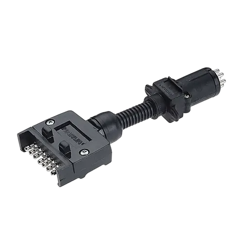 Narva 7 Pin Flat Socket On Car To 7 Pin Small Round Plug On Trailer