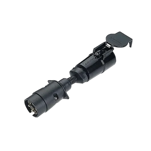 Narva 7 Pin Large Round Socket On Car To 5 Pin Large Round Plug On Trailer