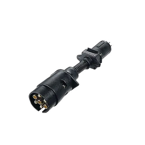 Narva 7 Pin Large Round Socket On Car To 6 Pin Small Round Plug On Trailer