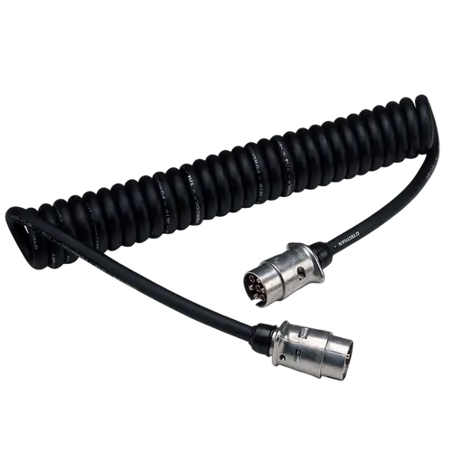 Narva 7 Core 4Mm Suzi Coil, 4.6 Metres With 6 x 4Mm (2Mm2) 1 x 5Mm (3Mm2) Cores And Two Short Ta