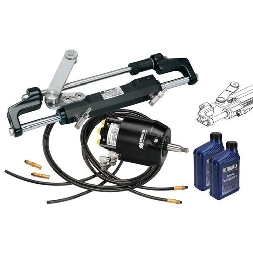 Ultraflex Hydraulic Steering Kit Nautech 300Hp/2 28Cc Helm Kit + 6M Hd Quickfit Hose Kit