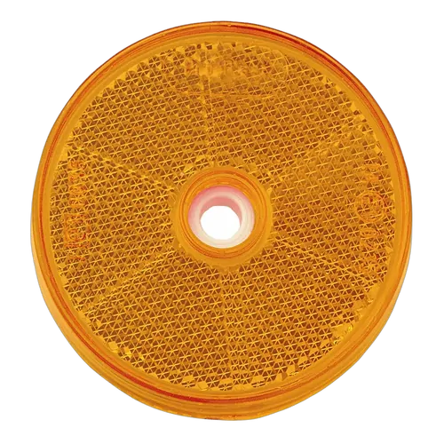 Narva Amber Retro Reflector With Central Fixing Hole