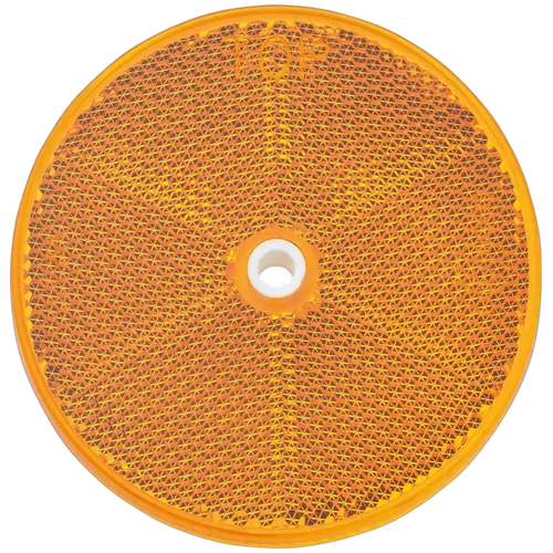Narva Amber Retro Reflector With Central Fixing Hole
